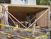 Mill Valley Addition garage framing